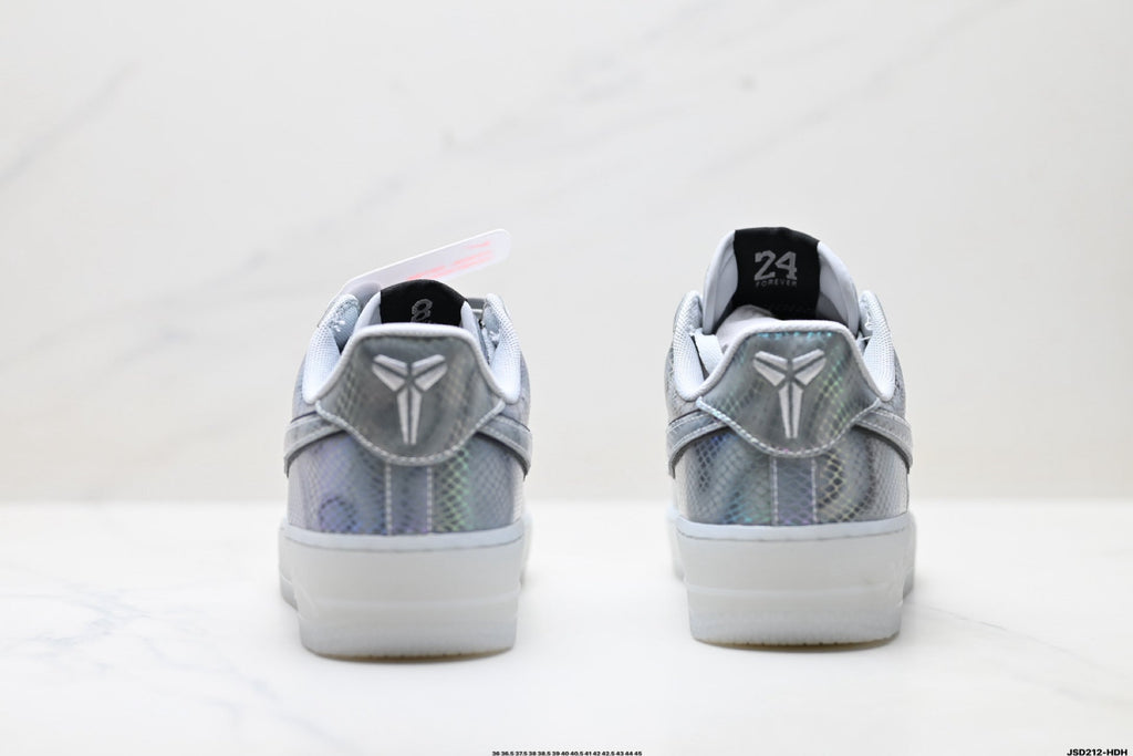 Nike Air Force 1 Low Silver Gray White Unisex Sneakers Style 15