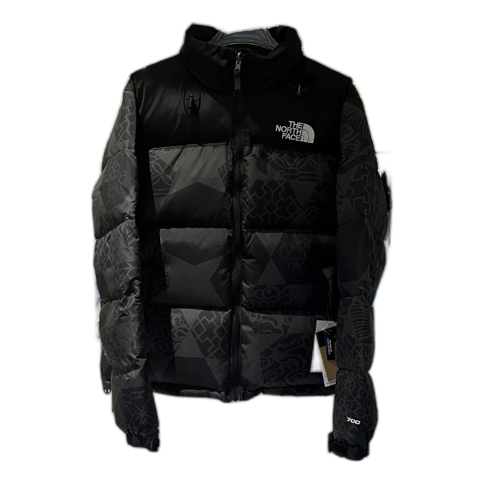 The North Face 1996 Nuptse Patterned Down Puffer Jacket - Black