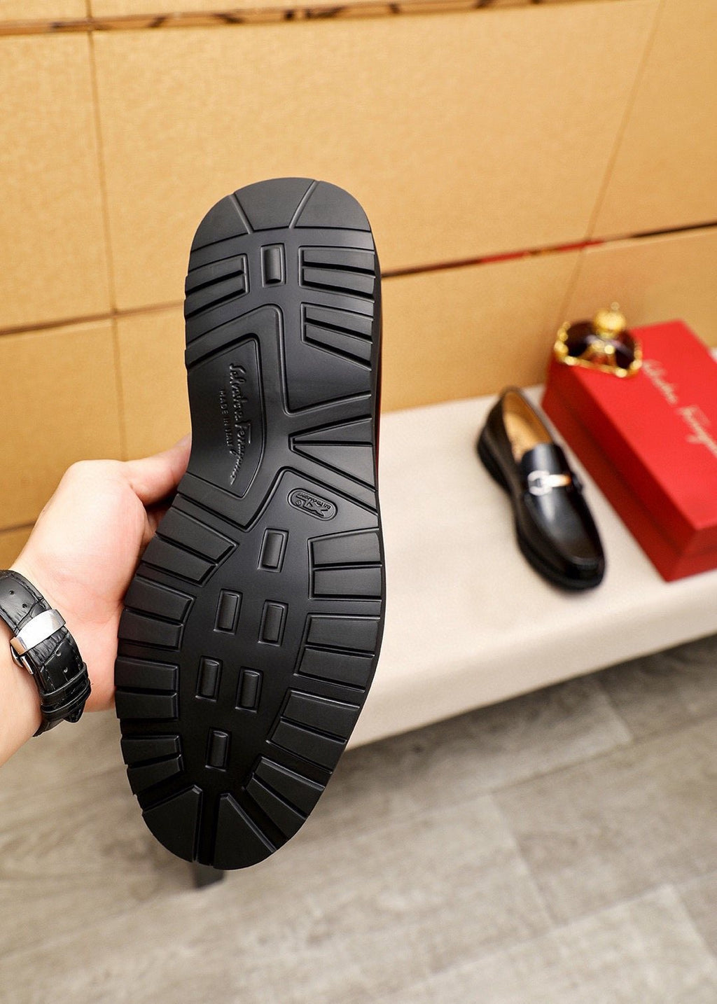 Ferragamo Black Bit Loafers - Apron Toe