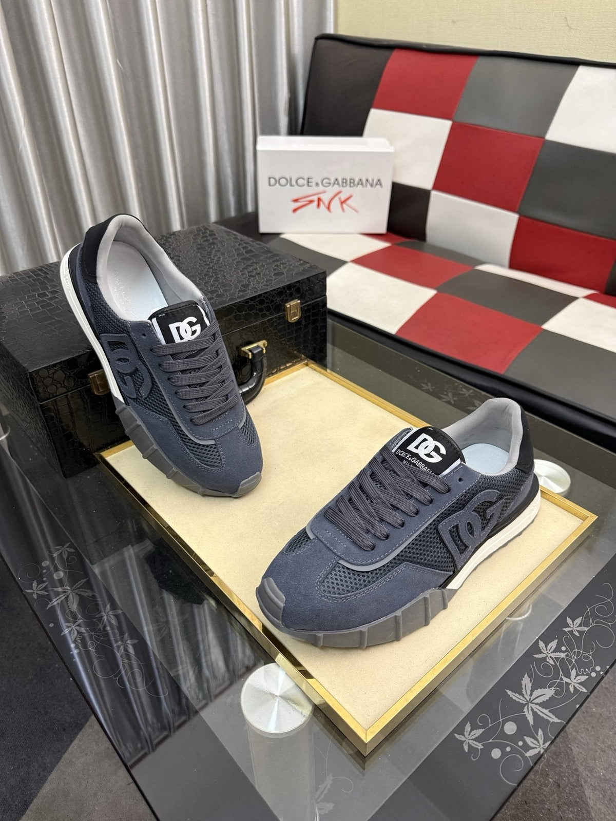 Dolce & Gabbana Slate Blue Low-Top Sneakers