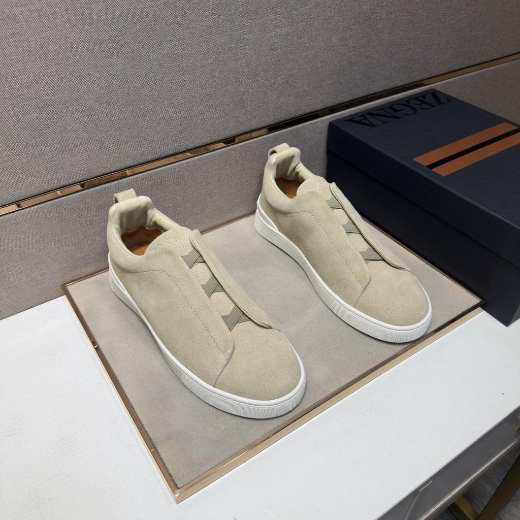 Zegna Men's Textured Slip-On Sneakers