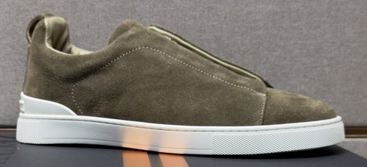Zegna Men's Textured Slip-On Sneakers