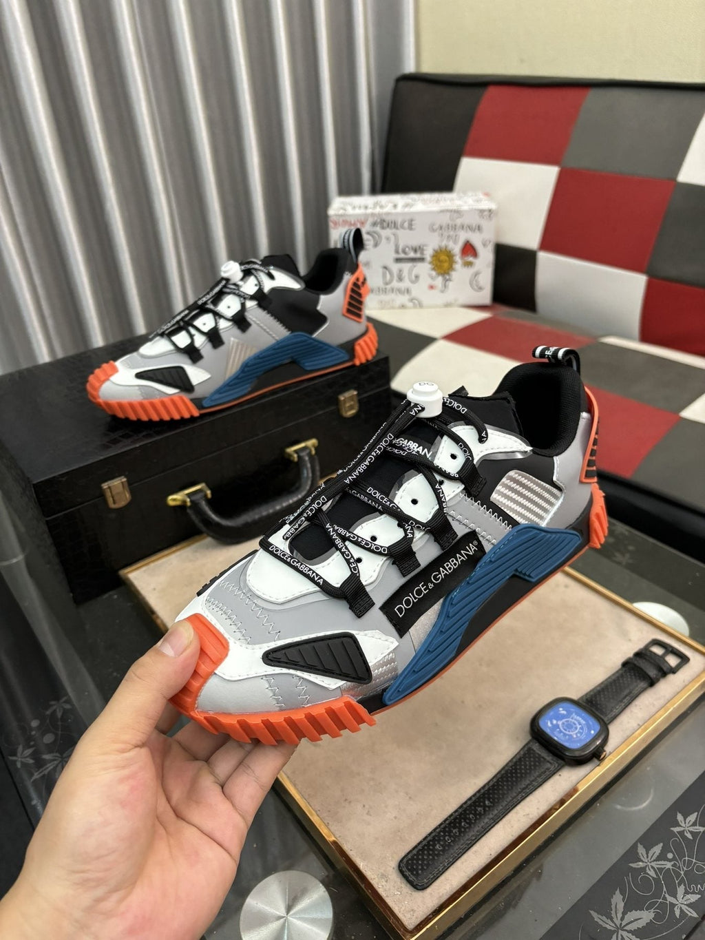 Dolce & Gabbana Colorblock Layered Sneakers