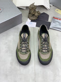 Prada Layered Mesh Lace-Up Sneakers