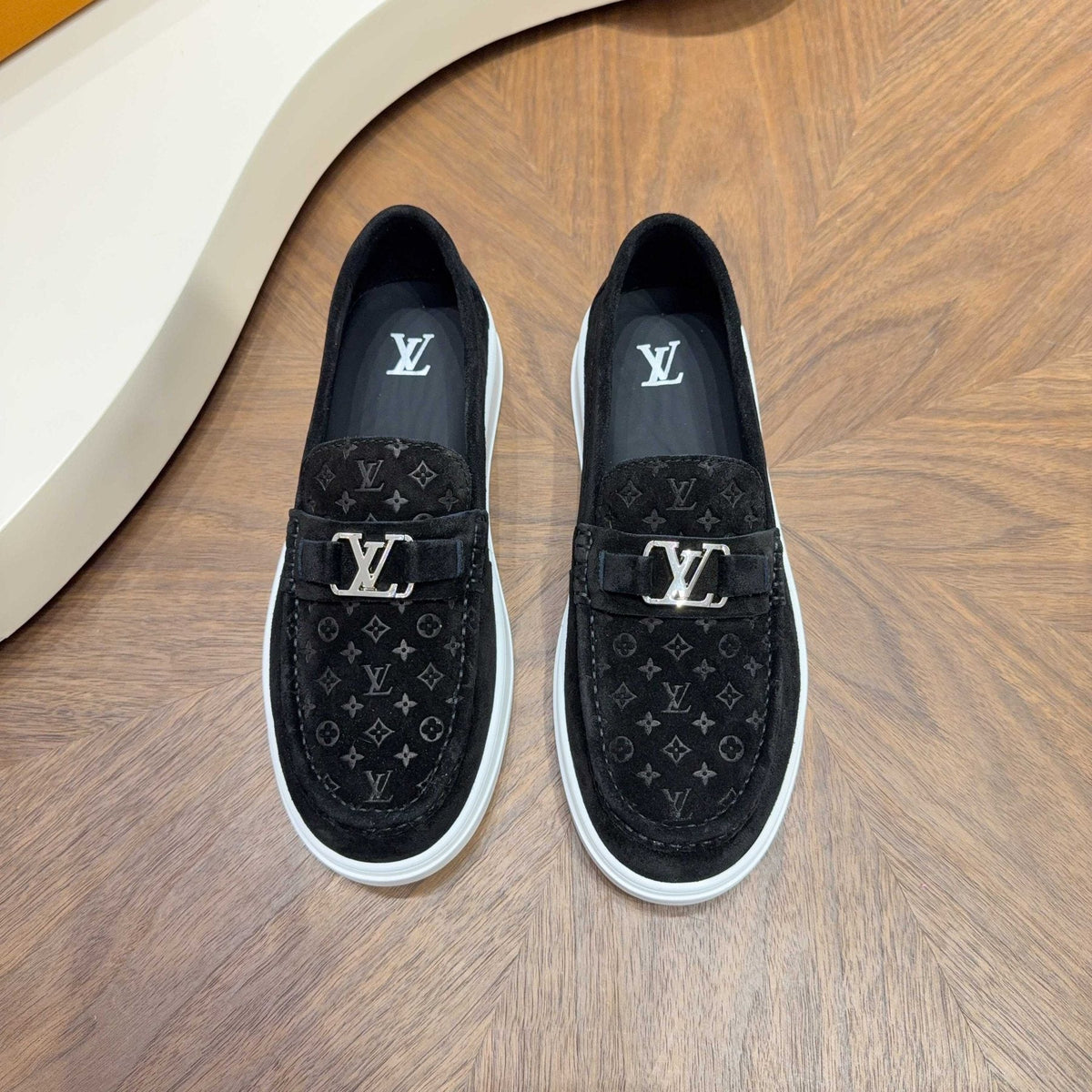 Louis Vuitton Men's Embossed Slip-On Sneakers