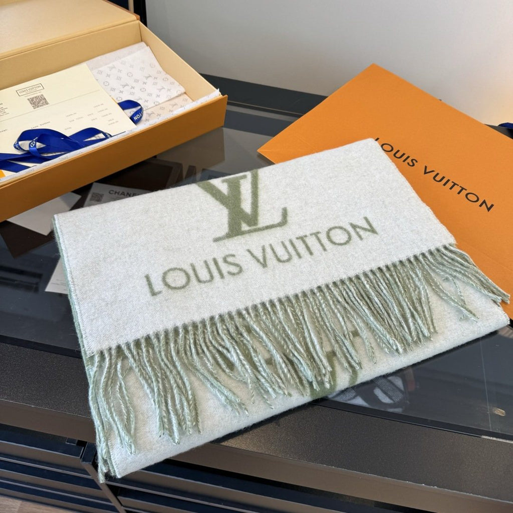 Louis Vuitton Two-Tone Fringed Scarf