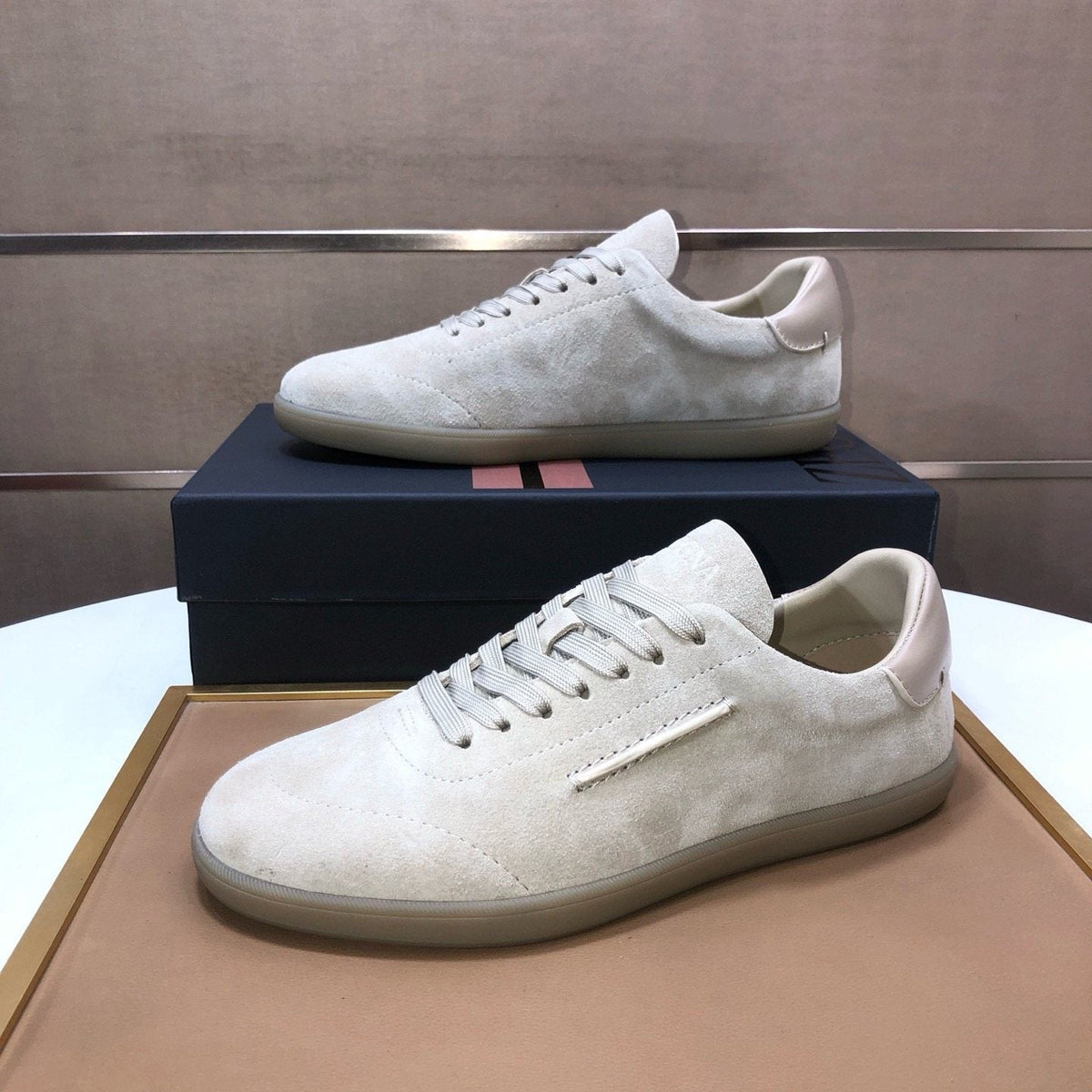 Zegna 232 Suede Low-Top Sneakers