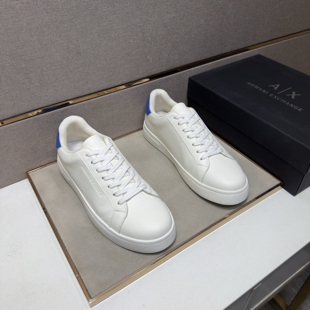 Armani Exchange Men's Contrast Heel Low-Top Sneakers