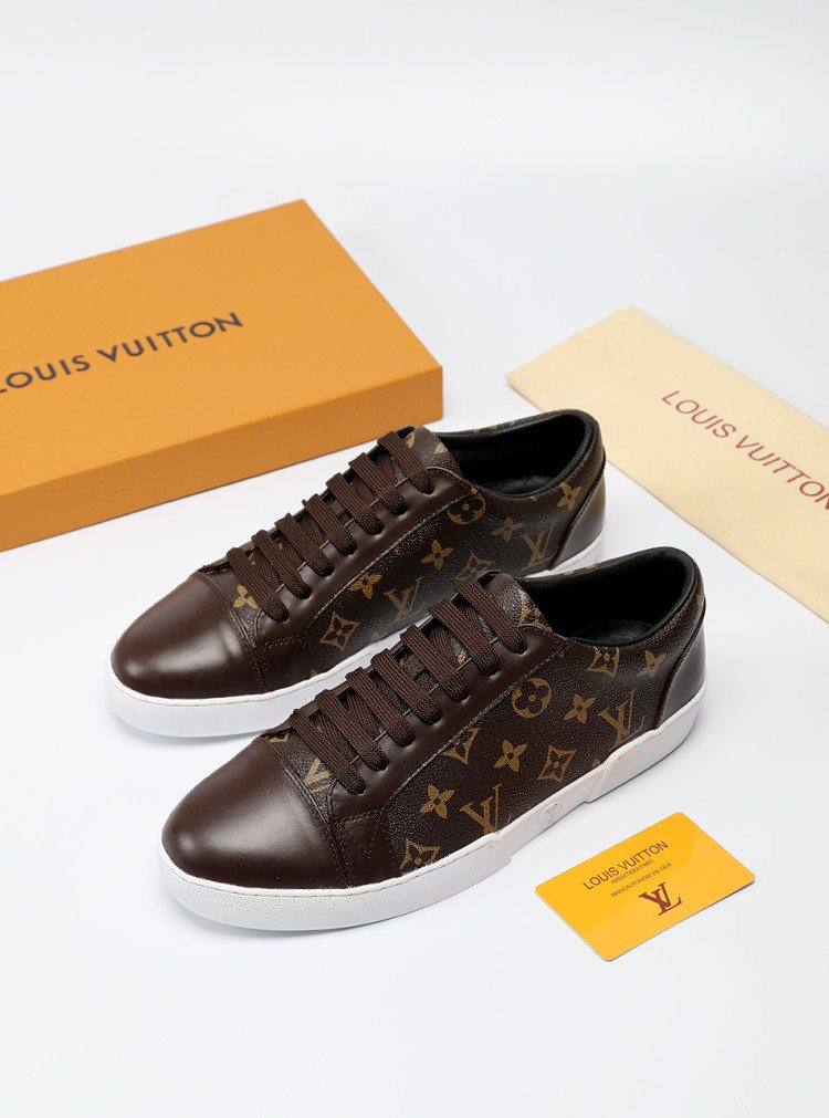 Louis Vuitton Black Monogram Panel Sneakers