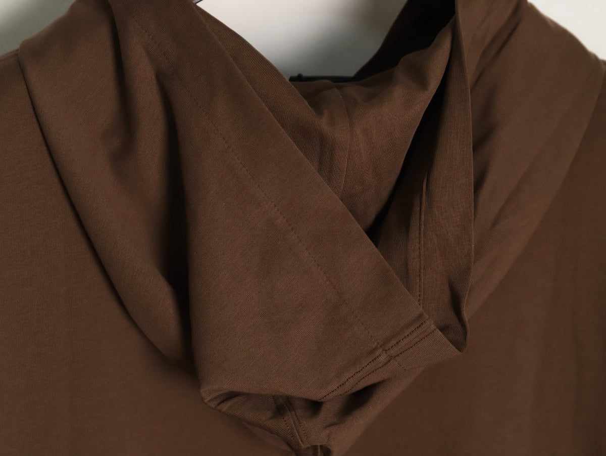Prada PRD Neck-Label Relaxed Pullover Hoodie - Brown