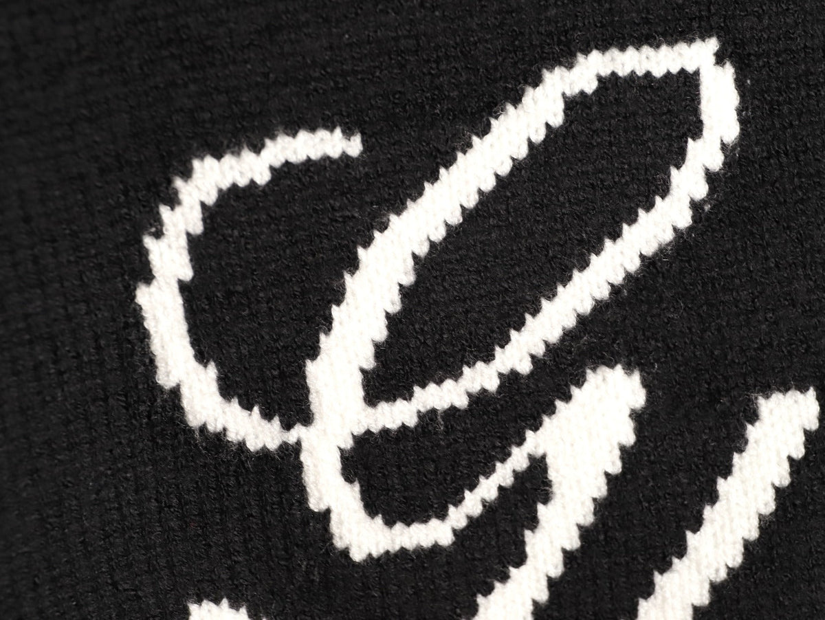 Gucci Signature-Logo Crewneck Sweater - Black