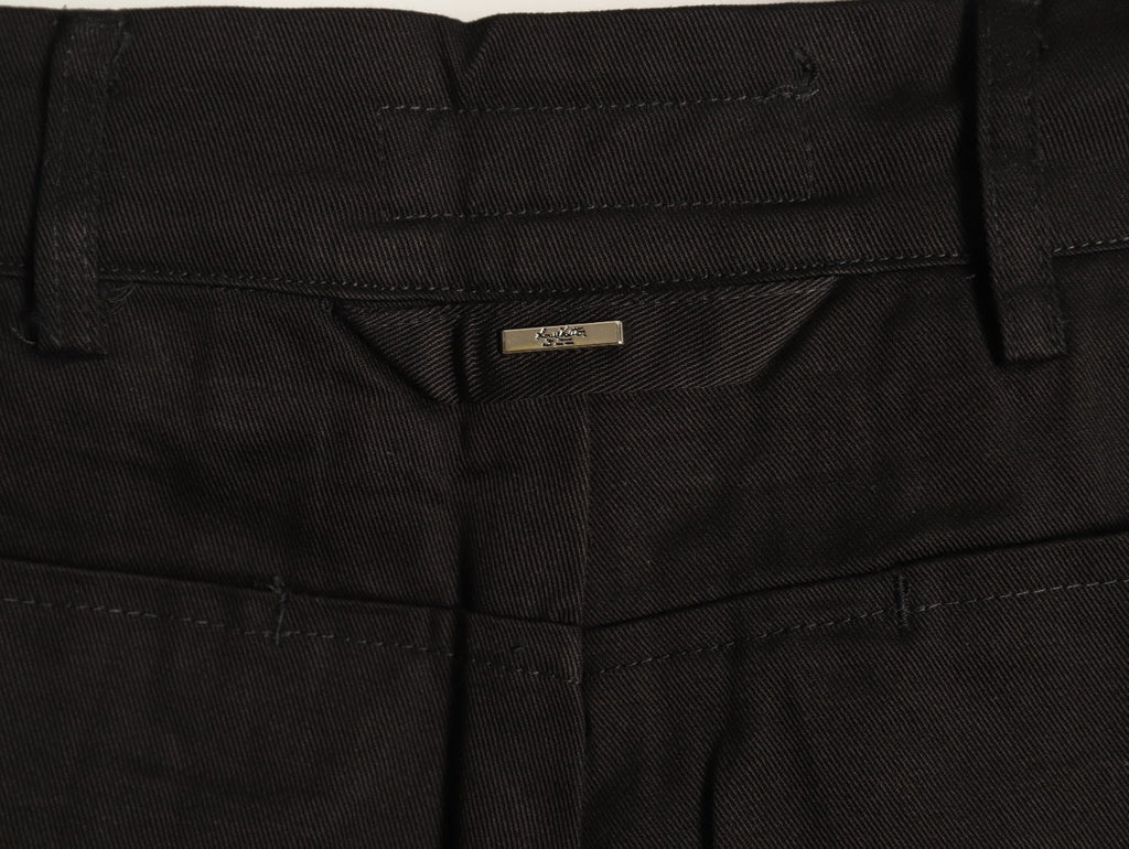 Louis Vuitton Panelled Flocked Denim Trousers - Black