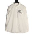 Burberry Equestrian Pocket-Detail Long-Sleeve Shirt - Cream