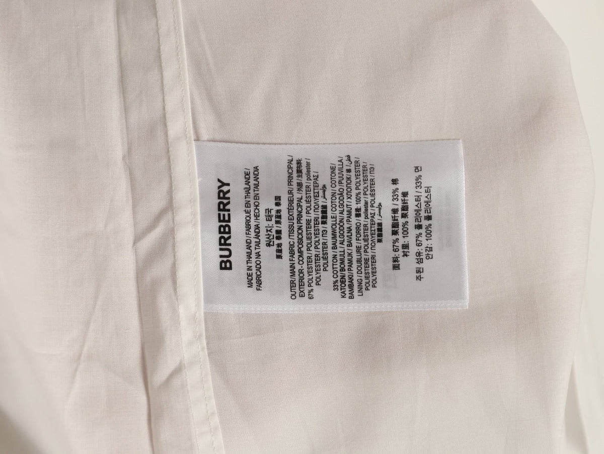 Burberry Equestrian Pocket-Detail Long-Sleeve Shirt - Cream